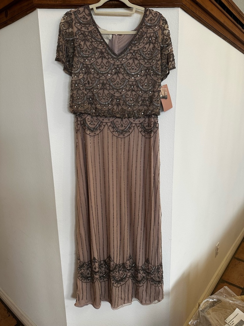BHLDN Mauve Beaded Maxi Dress - Picture 5 of 10